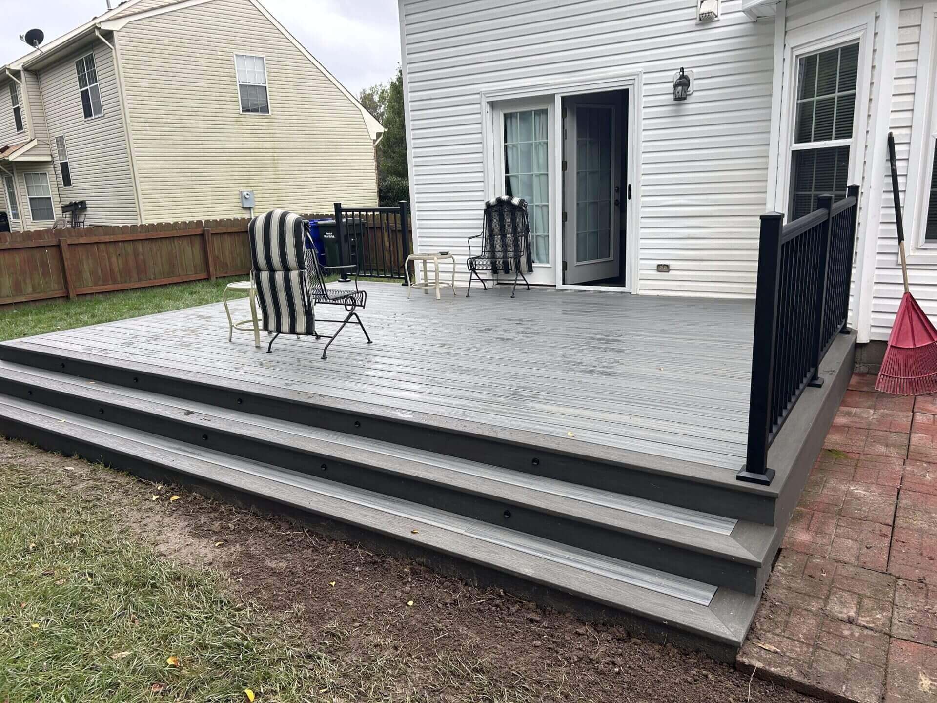 Trex Enhance Naturals Foggy Wharf deck replacement Norfolk B&B Decks