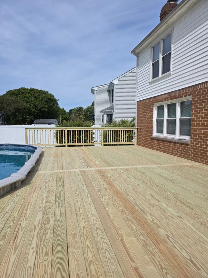 Custom composite deck built by B&B Decks in Newport News VA