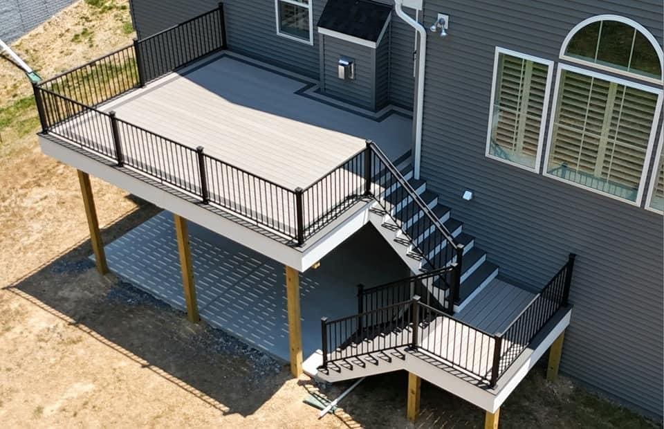 Composite deck and outdoor living project by B&B Decks — Newport News, VA service area