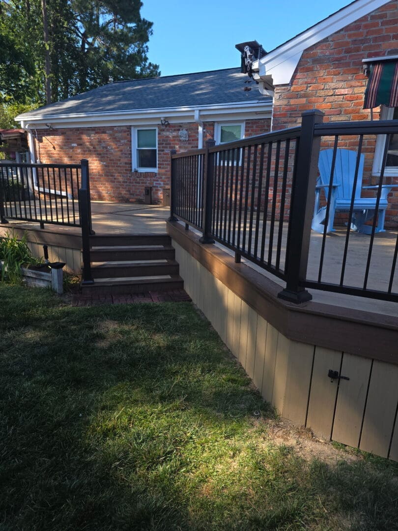 B&B Decks deck installation detail in Hampton, VA