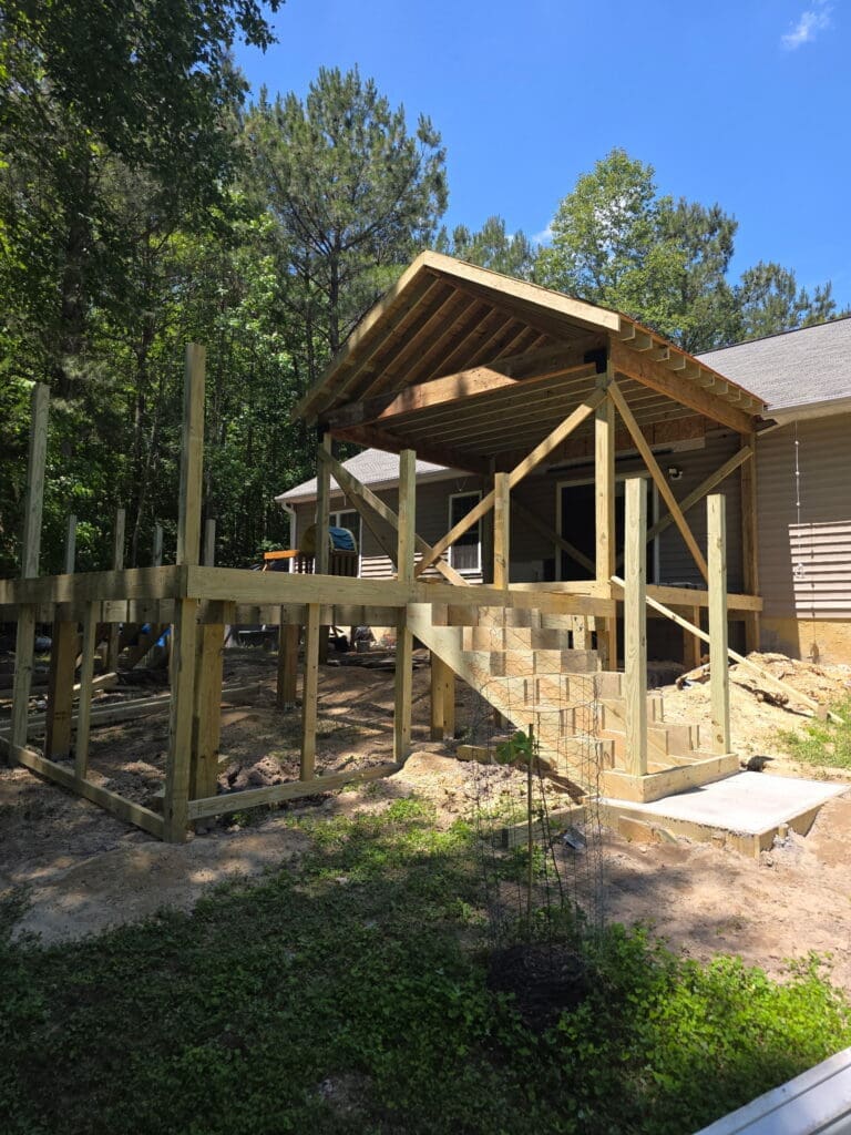 New backyard deck installation in Virginia Beach, VA