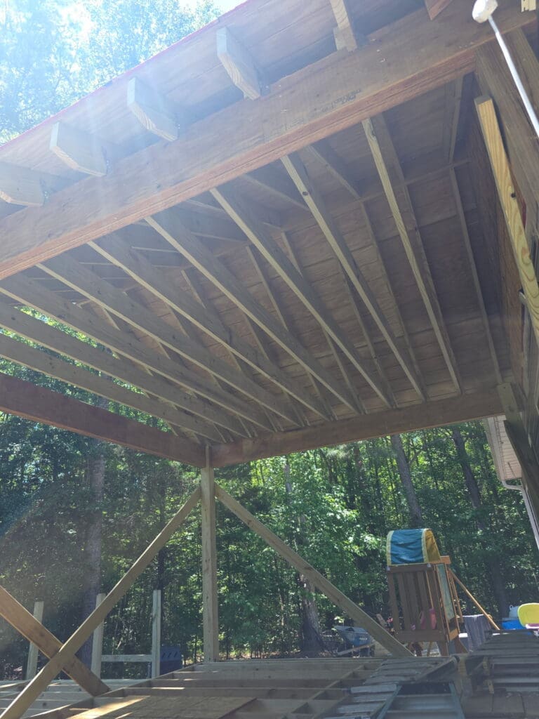Backyard composite deck in Chesapeake, VA