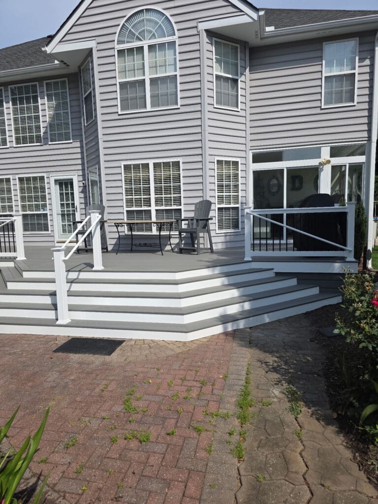 New backyard deck installation in Chesapeake, VA